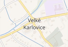 Velké Karlovice v obci Velké Karlovice - mapa části obce
