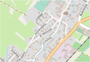 B. Němcové v obci Velké Losiny - mapa ulice