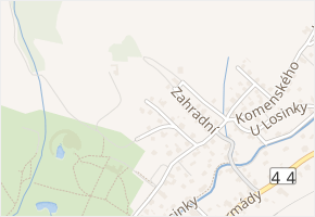 Kosmonautů v obci Velké Losiny - mapa ulice