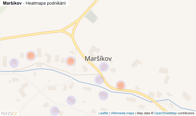 Mapa Maršíkov - Firmy v části obce.
