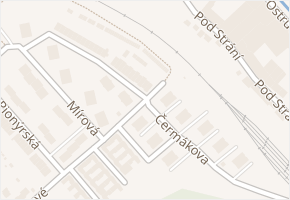 Čermákova v obci Velké Meziříčí - mapa ulice