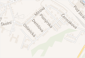 Demlova v obci Velké Meziříčí - mapa ulice
