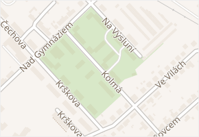 Kolmá v obci Velké Meziříčí - mapa ulice