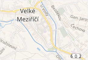 Kostelní v obci Velké Meziříčí - mapa ulice