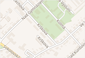 Krškova v obci Velké Meziříčí - mapa ulice