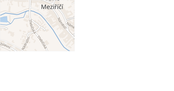 Malá stránka v obci Velké Meziříčí - mapa ulice