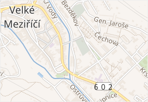 Moráňská v obci Velké Meziříčí - mapa ulice