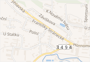 Na Pískách v obci Velké Meziříčí - mapa ulice