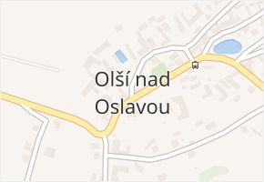 Olší nad Oslavou v obci Velké Meziříčí - mapa části obce