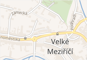 Pod Hradbami v obci Velké Meziříčí - mapa ulice
