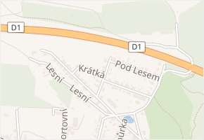 Pod Kaštany v obci Velké Meziříčí - mapa ulice