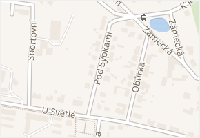 Pod Sýpkami v obci Velké Meziříčí - mapa ulice