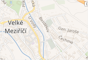 Poříčí v obci Velké Meziříčí - mapa ulice