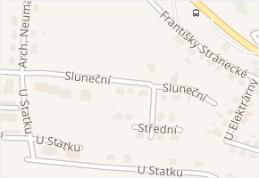 Sluneční v obci Velké Meziříčí - mapa ulice