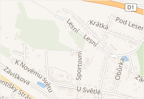 Sportovní v obci Velké Meziříčí - mapa ulice