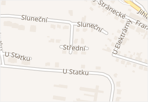Střední v obci Velké Meziříčí - mapa ulice