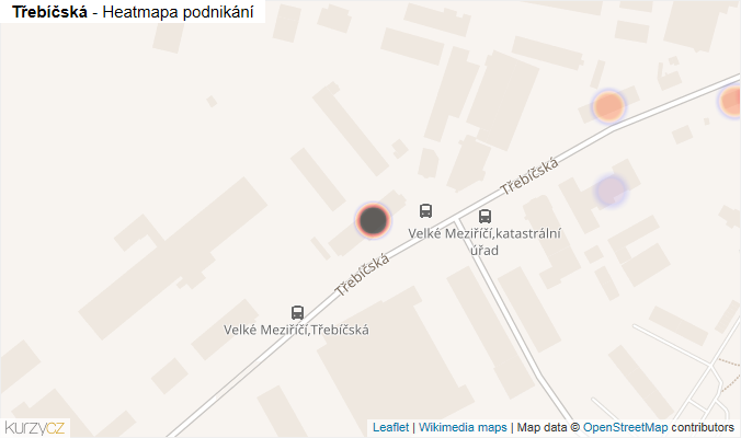 Mapa Třebíčská - Firmy v ulici.