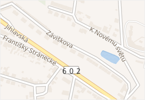 Záviškova v obci Velké Meziříčí - mapa ulice