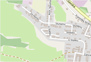 Zelená v obci Velké Meziříčí - mapa ulice
