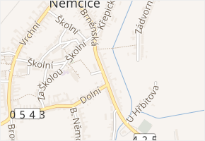 Brněnská v obci Velké Němčice - mapa ulice