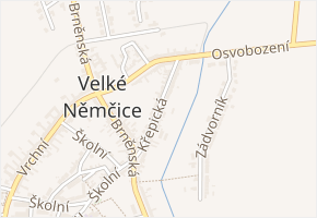 Křepická v obci Velké Němčice - mapa ulice