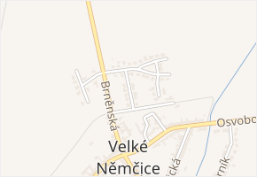 Pod Hospodou v obci Velké Němčice - mapa ulice