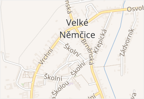 Školní v obci Velké Němčice - mapa ulice