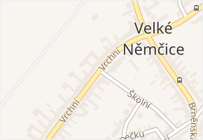 Vrchní v obci Velké Němčice - mapa ulice