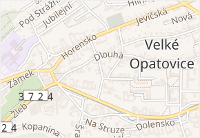 Krátká v obci Velké Opatovice - mapa ulice
