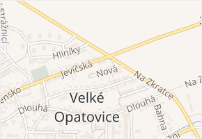 Nová v obci Velké Opatovice - mapa ulice