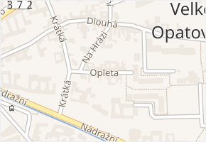 Opleta v obci Velké Opatovice - mapa ulice
