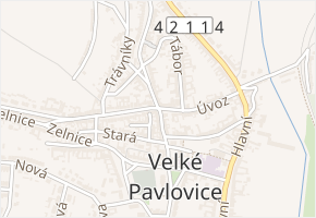 Bezručova v obci Velké Pavlovice - mapa ulice