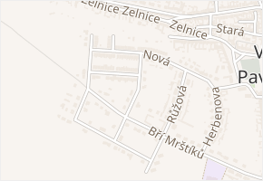 Horňanského v obci Velké Pavlovice - mapa ulice