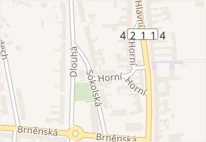 Horní v obci Velké Pavlovice - mapa ulice