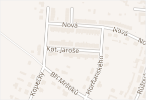 Kpt. Jaroše v obci Velké Pavlovice - mapa ulice