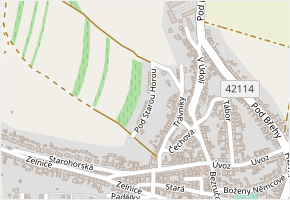 Pod Starou Horou v obci Velké Pavlovice - mapa ulice