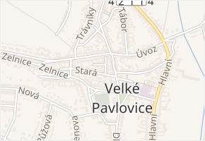 Slepá v obci Velké Pavlovice - mapa ulice
