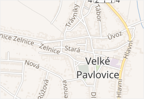 Stará v obci Velké Pavlovice - mapa ulice