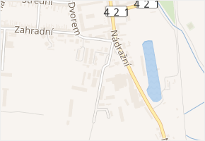 Tovární v obci Velké Pavlovice - mapa ulice