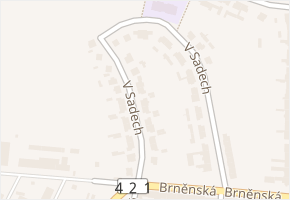 V Sadech v obci Velké Pavlovice - mapa ulice