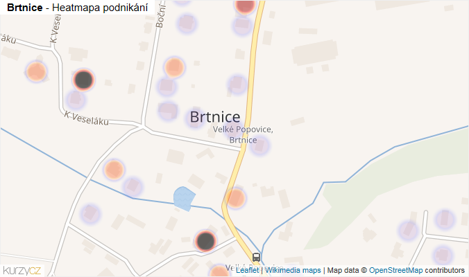 Mapa Brtnice - Firmy v části obce.