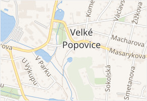 Farská v obci Velké Popovice - mapa ulice