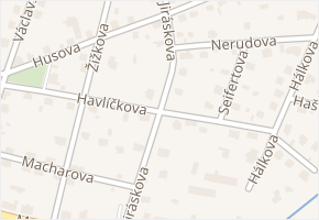 Havlíčkova v obci Velké Popovice - mapa ulice