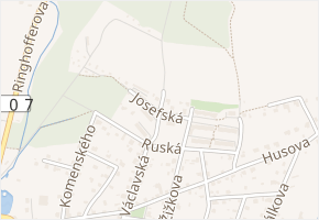 Josefská v obci Velké Popovice - mapa ulice