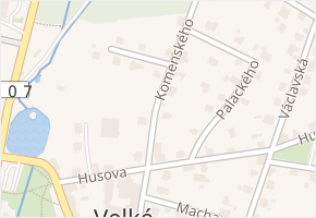 Komenského v obci Velké Popovice - mapa ulice