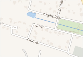 Lipová v obci Velké Popovice - mapa ulice