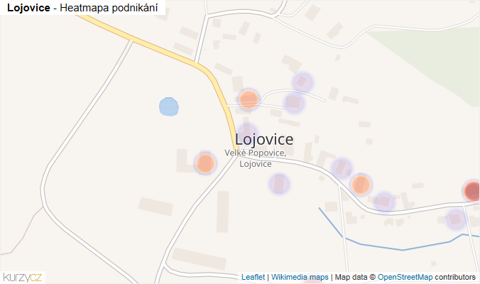 Mapa Lojovice - Firmy v části obce.