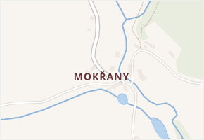 Mokřany v obci Velké Popovice - mapa části obce