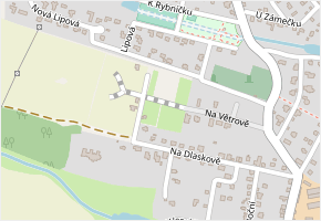 Na Větrově v obci Velké Popovice - mapa ulice