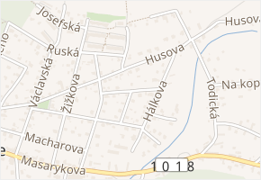 Nerudova v obci Velké Popovice - mapa ulice